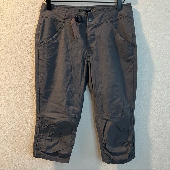 Women’s Prana gray cargo style Capri cropped pants size 0 - Picture 1 of 6